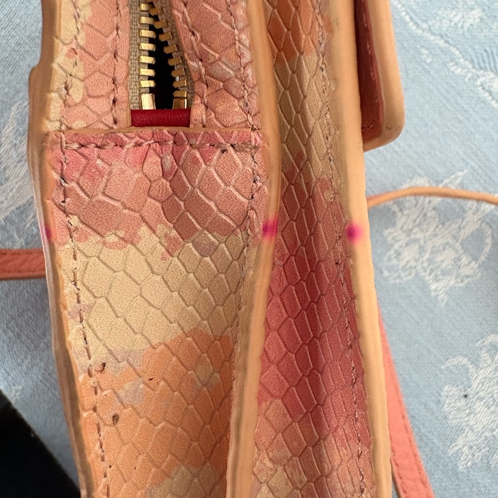 EUC Hammitt 310 Pink Himalayan Snake with brushed gold hardware - Picture 8 of 10